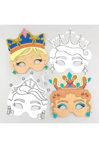 Amazon Baker ross maskers prinsessen om in te kleuren (8 stuks) – maskers met verschillende prinsessen voor kinderen om vorm te geve aanbieding