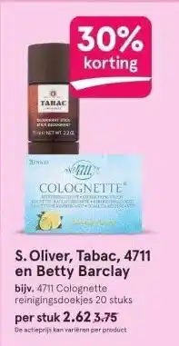 Etos S.Oliver, Tabac, 4711 en Betty Barclay aanbieding