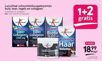 Etos Lucovitaal schoonheidssupplementen huid, haar, nagels en collageen aanbieding