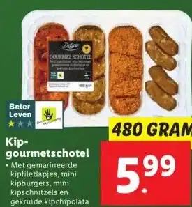 Lidl Kip gourmetschotel aanbieding