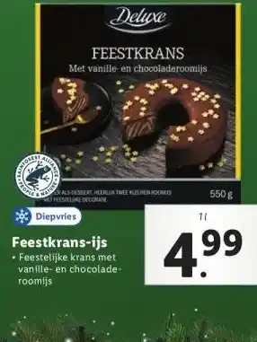 Lidl Feestkrans-ijs aanbieding