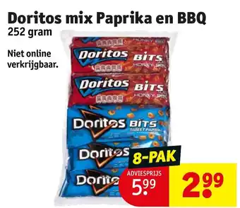 Kruidvat Doritos mix Paprika en BBQ 252 gram aanbieding