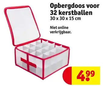 Kruidvat Opbergdoos voor 32 kerstballen aanbieding