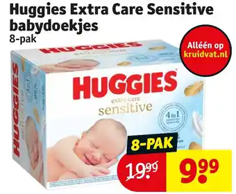 Kruidvat Huggies Extra Care Sensitive babydoekjes aanbieding