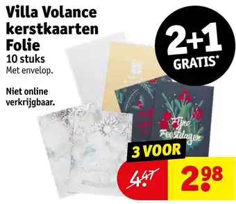 Kruidvat Villa Volance kerstkaarten Folie 10 stuks aanbieding