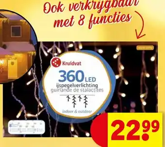 Kruidvat Buitenverlichting ijspegel LED 360 lampjes Ook verkrijgbaar met 8 functies aanbieding