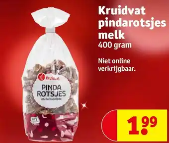 Kruidvat Kruidvat pindarotsjes melk 400 gram aanbieding