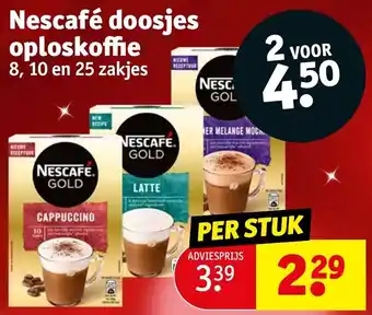 Kruidvat Nescafé doosjes oploskoffie 8, 10 en 25 zakjes aanbieding