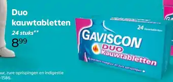 Trekpleister GAVISCON Duo kauwtabletten aanbieding