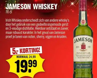 Dirck 3 JAMESON WHISKEY 70 cl aanbieding