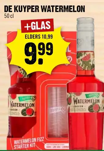 Dirck 3 DE KUYPER WATERMELON 50 cl aanbieding
