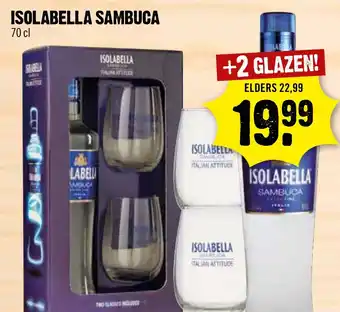 Dirck 3 ISOLABELLA SAMBUCA 70 cl aanbieding