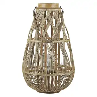 Beliani Lantaarn licht hout 56 cm tonga aanbieding