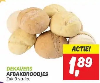 Dekamarkt AFBAKBROODJES Zak 9 stuks. aanbieding