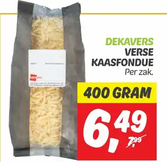 Dekamarkt VERSE KAASFONDUE 400 GRAM aanbieding