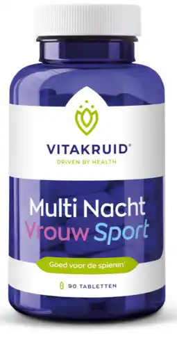 De Online Drogist Vitakruid Multi Nacht Vrouw Sport Tabletten aanbieding