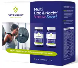 De Online Drogist Vitakruid Multi Dag & Nacht Vrouw Sport Tabletten aanbieding