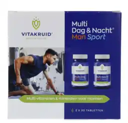 De Online Drogist Vitakruid Multi Dag & Nacht Man Sport aanbieding