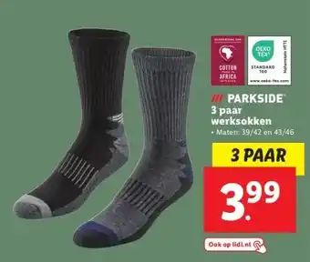 Lidl 3 paar werksokken aanbieding