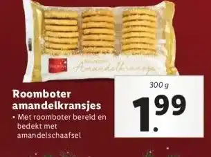 Lidl Roomboter amandelkransjes aanbieding