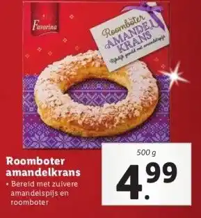 Lidl Roomboter amandelkrans aanbieding