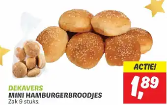 Dekamarkt MINI HAMBURGERBROODJES aanbieding