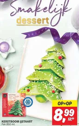 Dekamarkt KERSTBOOM IJSTAART Pak 850 ml. aanbieding