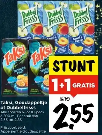 Vomar Voordeelmarkt Taksi, goudappeltje of dubbelfrisss aanbieding