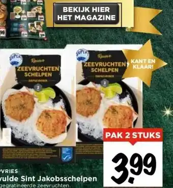 Vomar Voordeelmarkt Gevulde sint jakobsschelpen aanbieding