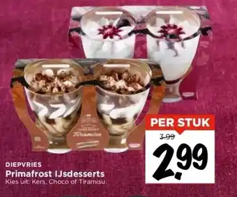 Vomar Voordeelmarkt Diepvries primafrost ijsdesserts aanbieding