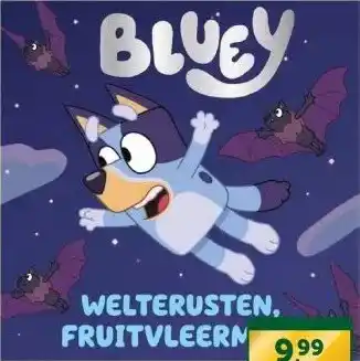 Boekenvoordeel Bluey prentenboek welterusten fruitvleermuis aanbieding