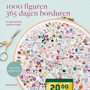 Boekenvoordeel 1000 figuren 365 dagen borduren aanbieding