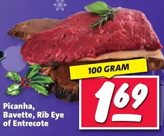 Nettorama Picanha, Bavette, Rib Eye of Entrecote 100g aanbieding