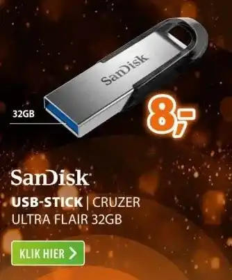 Expert Sandisk usb-stick cruzer ultra flair 32gb aanbieding