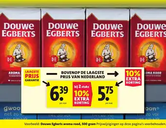 Nettorama Douwe Egberts aroma rood, 500 gram aanbieding