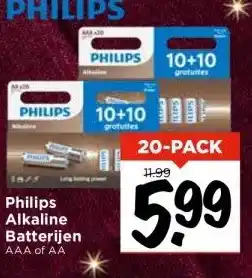 Vomar Voordeelmarkt Philips alkaline batterijen aanbieding
