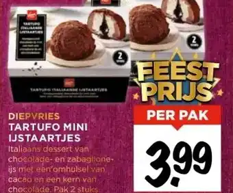 Vomar Voordeelmarkt Tartufo mini ijstaartjes aanbieding