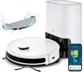 Bol.com Medion x20 sw robotstofzuiger met dweilfunctie - inclusief leegstation - laser navigatie - perfect voor huisdieren - spraakbe aanbieding