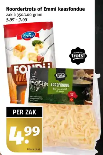 Poiesz Noordertrots of Emmi kaasfondue aanbieding