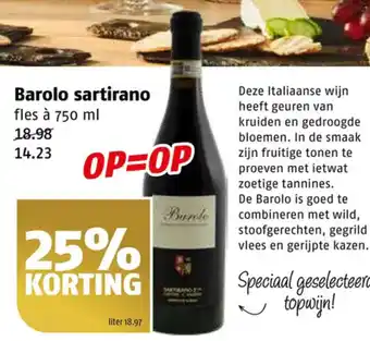 Poiesz Barolo sartirano fles à 750 ml aanbieding