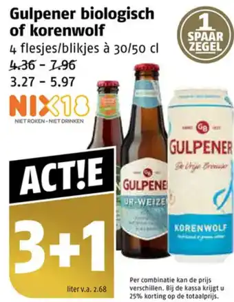 Poiesz Gulpener biologisch of korenwolf aanbieding