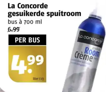 Poiesz La Concorde gesuikerde spuitroom 700ml aanbieding