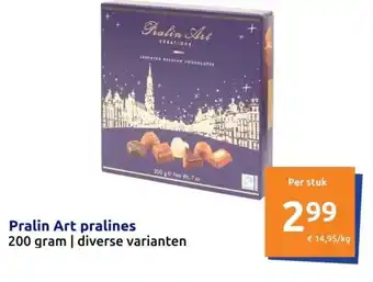 Action Pralin Art pralines 200 gram aanbieding