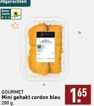 ALDI GOURMET Mini gehakt cordon bleu 200 g. aanbieding