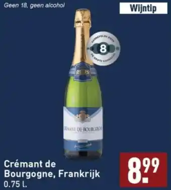 ALDI Crémant de Bourgogne, Frankrijk 0.75 L. aanbieding