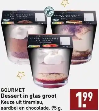 ALDI GOURMET Dessert in glas groot aanbieding