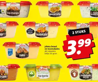 Boni Johma brood en toastsalades alle varianten bakje 175 gram aanbieding