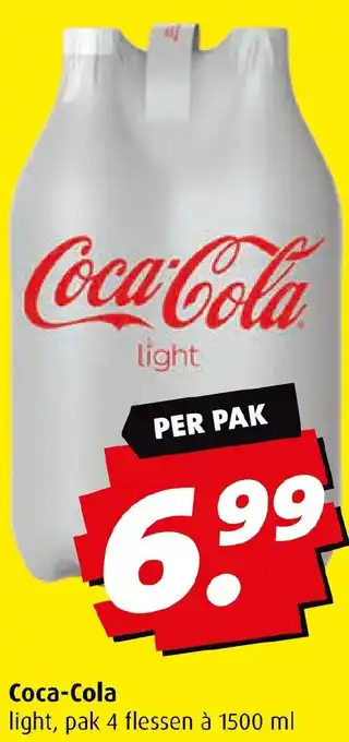 Boni Coca-Cola light, pak 4 flessen à 1500 ml aanbieding