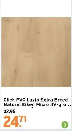 GAMMA Click pvc lazio extra breed naturel eiken micro 4v-groef 4mm 2,98m² aanbieding