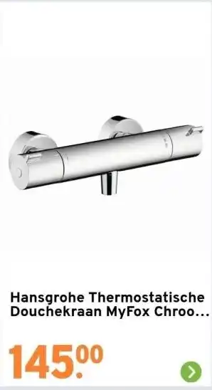 GAMMA Hansgrohe thermostatische douchekraan myfox chroom 15 cm aanbieding